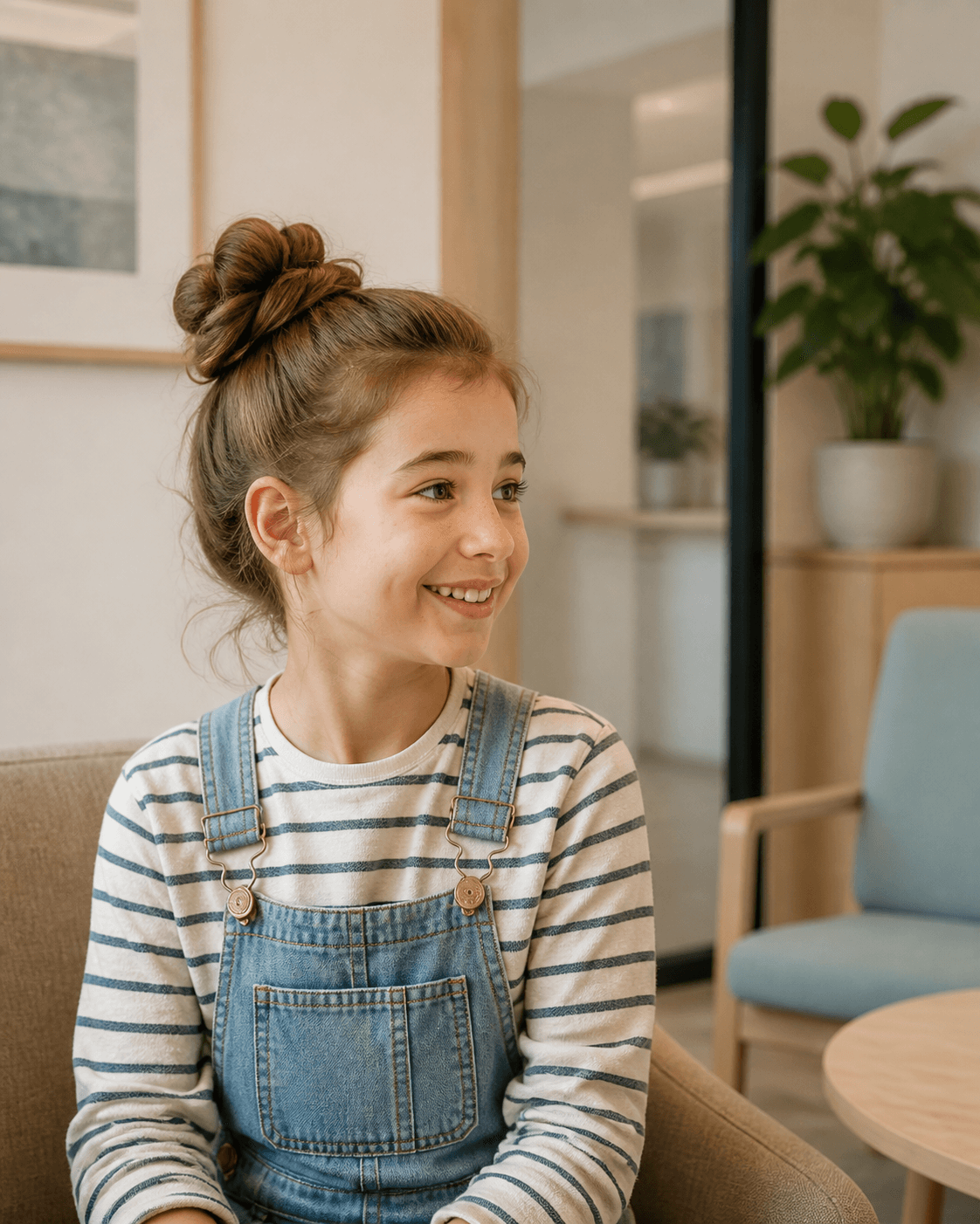 Portrait illustratif d'enfant pour le parcours d'orthodontie de l'enfant.