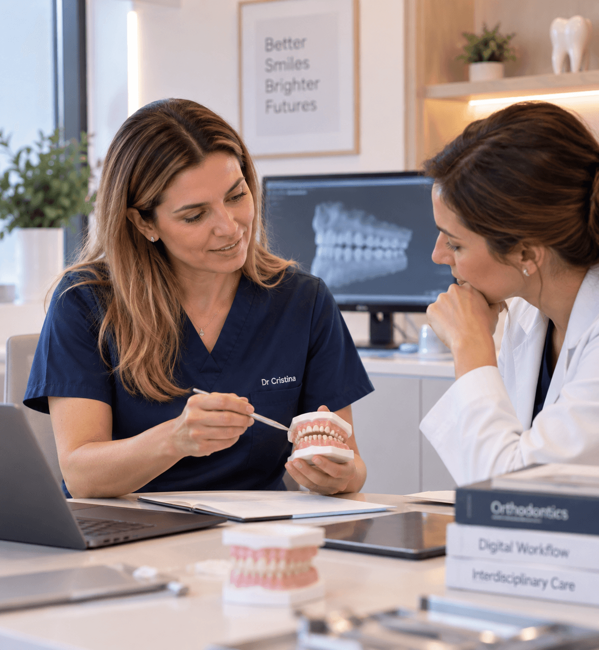 Échange professionnel autour d’un dossier orthodontique