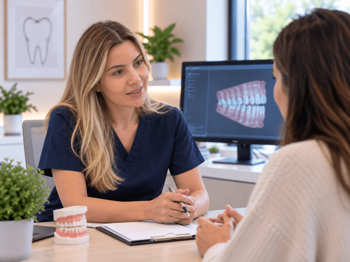 Dr Cristina en conversation avec un patient