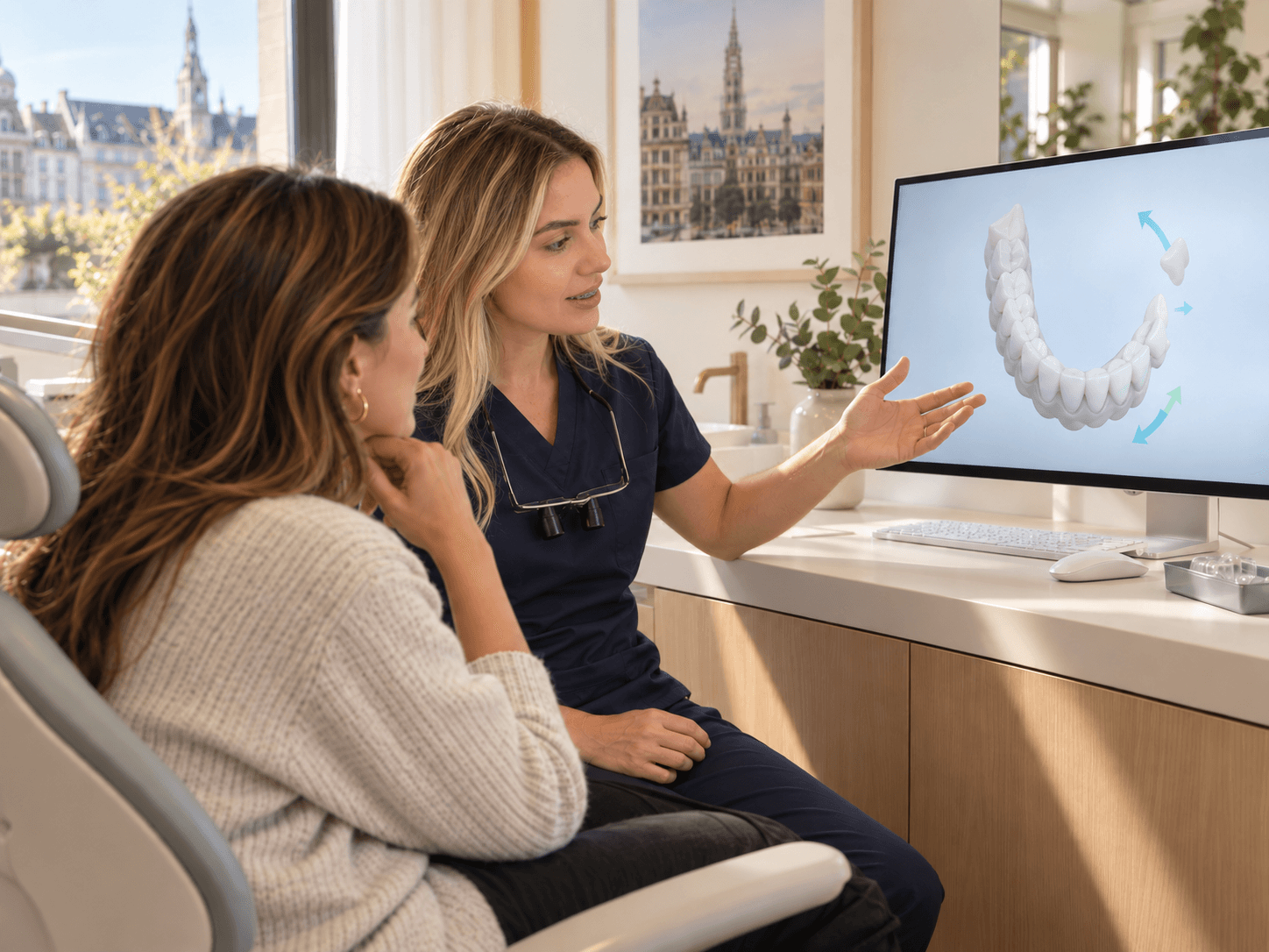 Diagnostic expliqué sur écran au patient