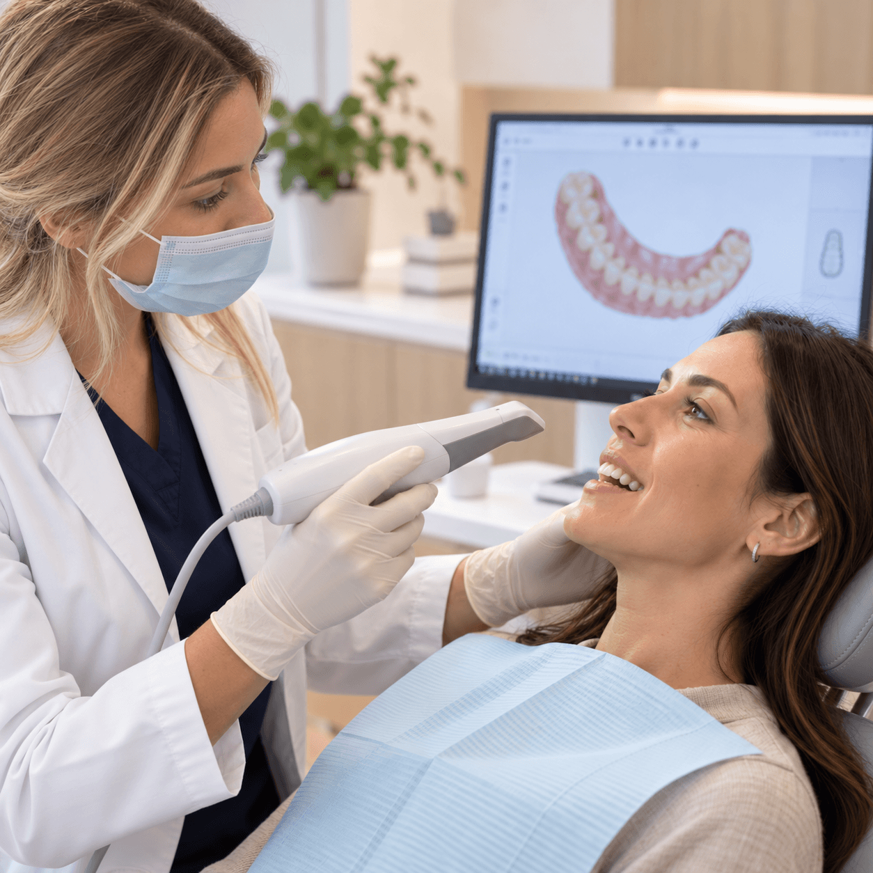 Scanner intra-oral en utilisation