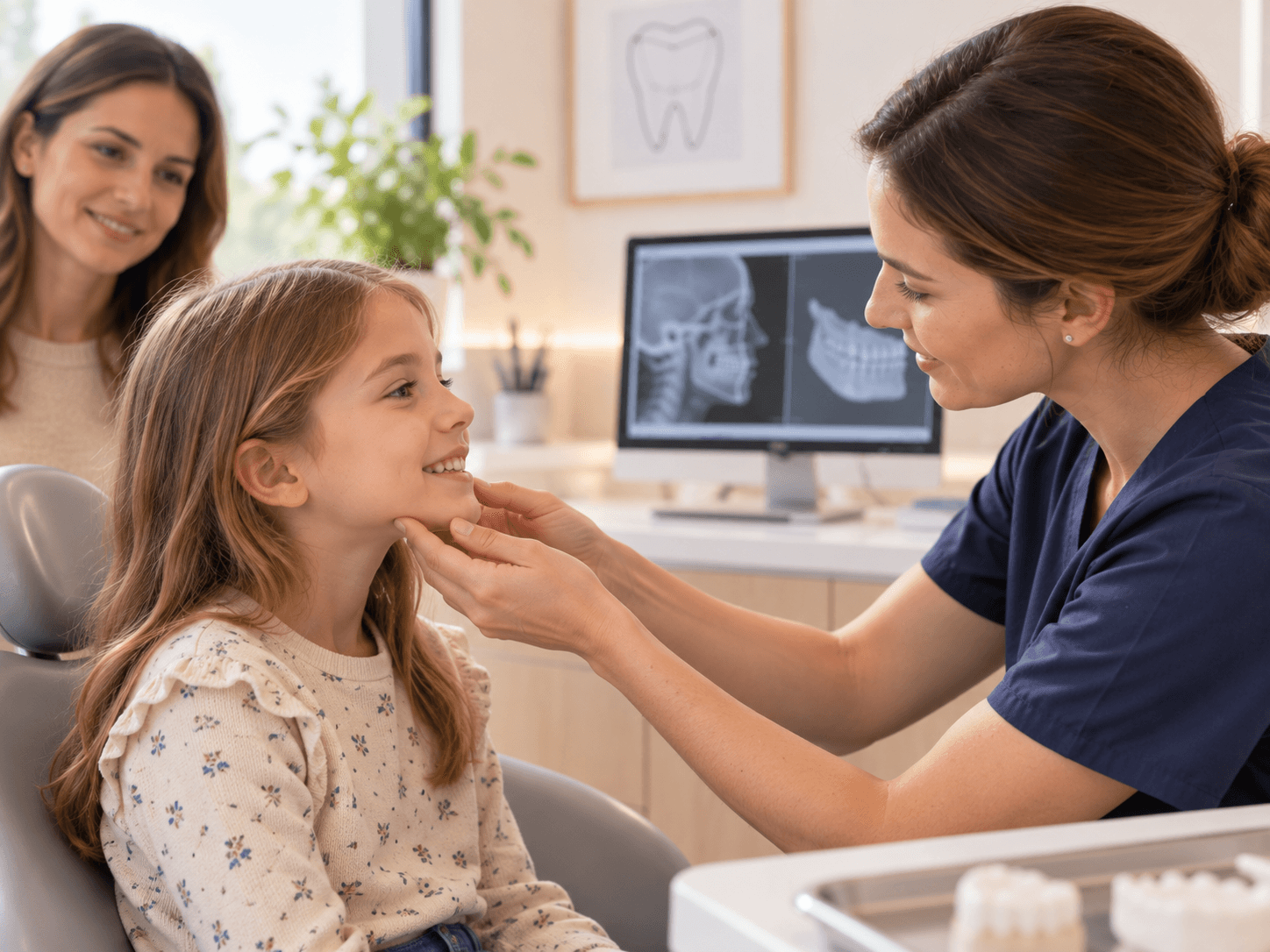 Examen orthodontique d’un enfant