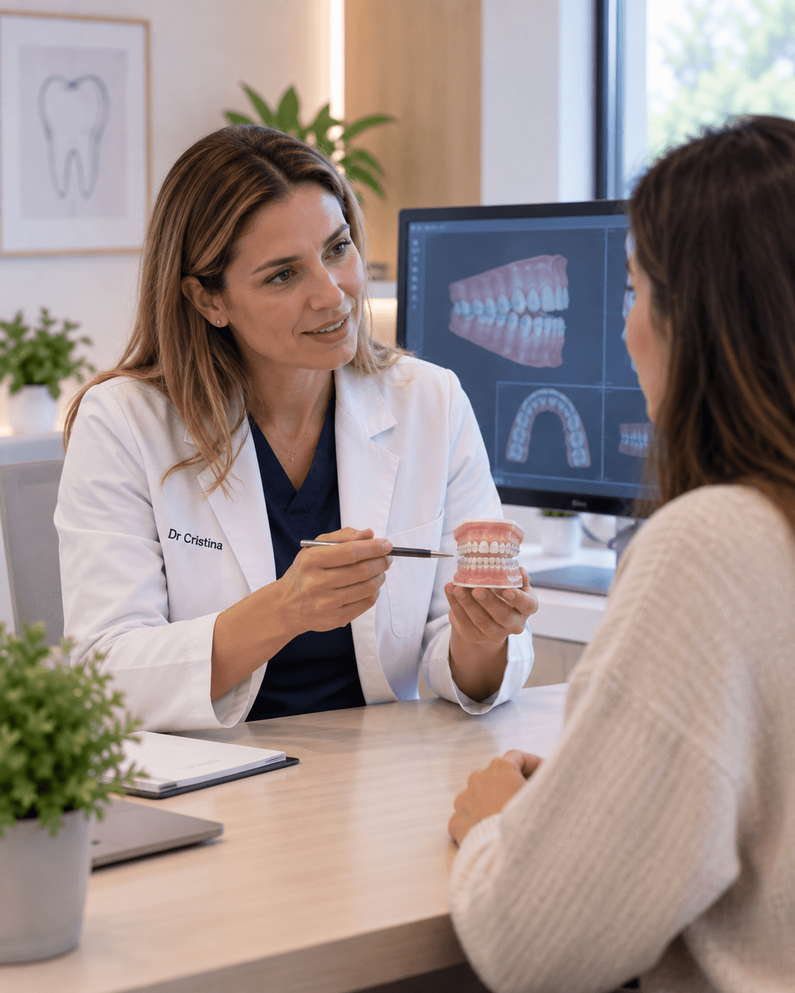 Dr Cristina explaining a diagnosis