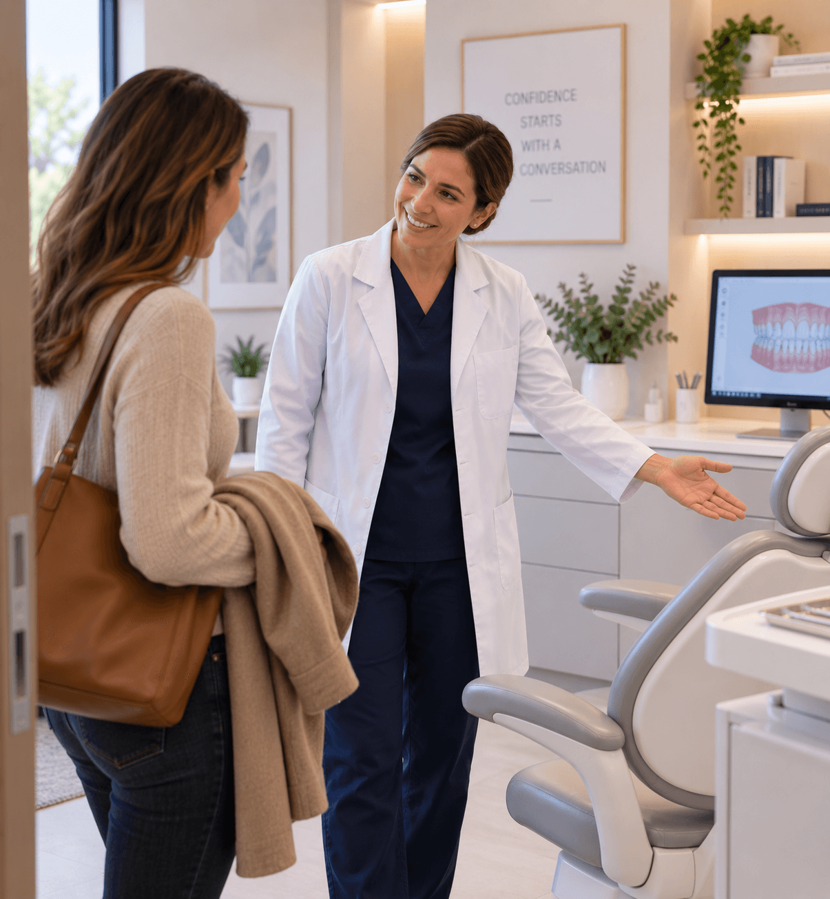 A new patient being welcomed