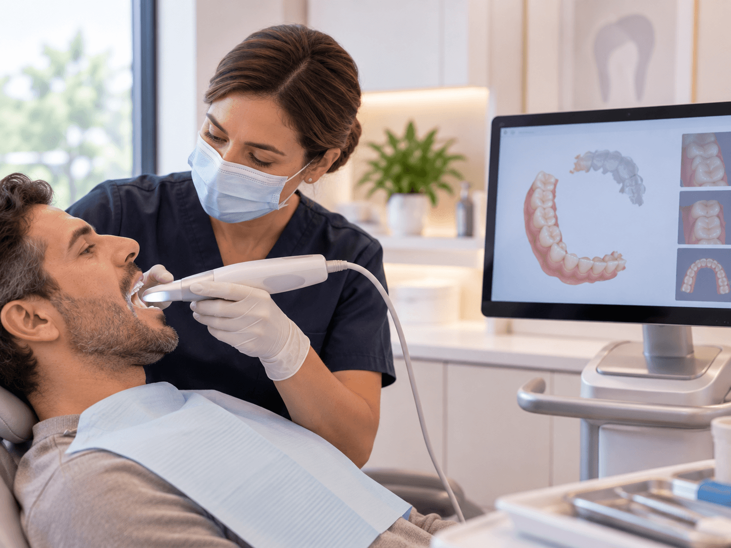 Scanner intra-oral en utilisation
